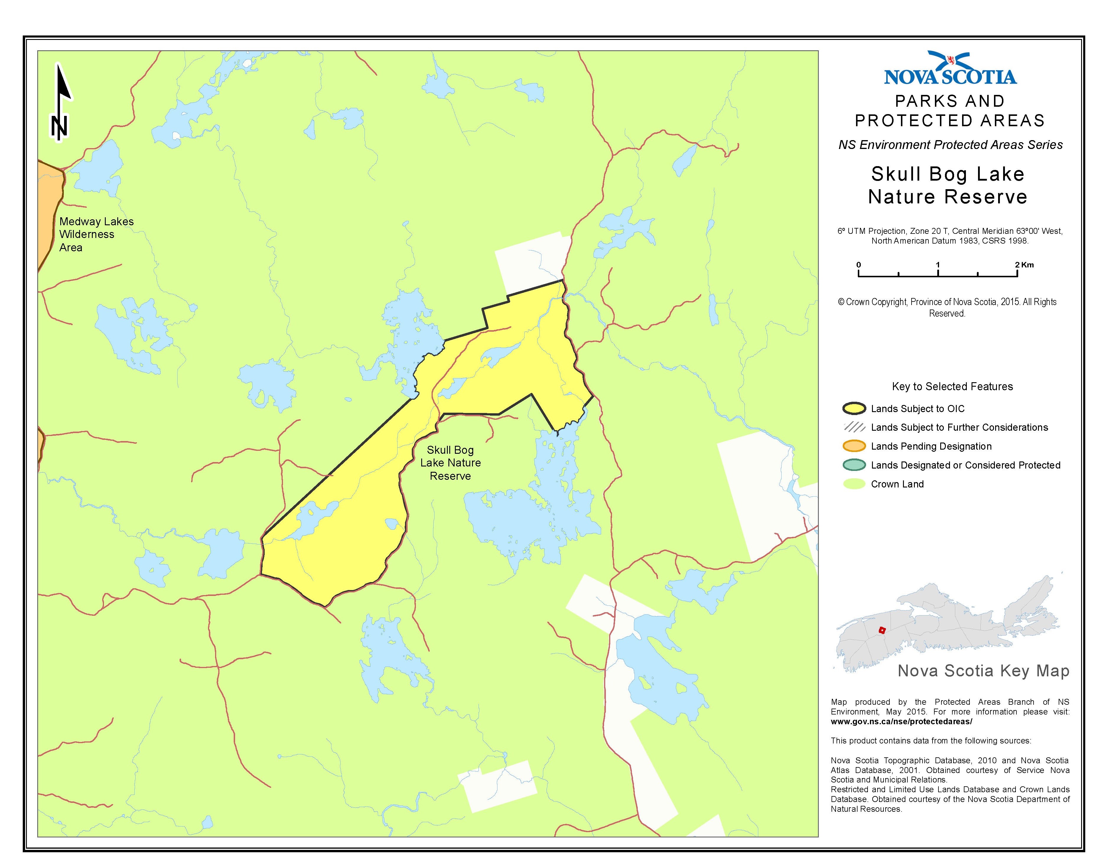 Approximate boundaries of Skull Bog Lake Nature Reserve